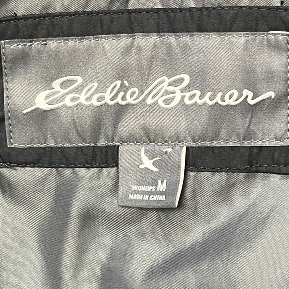 EDDIE BAUER Down Duffle Lodge Long Puffer Coat Sz. M Hooded Winter Faux Fur - Picture 4 of 14